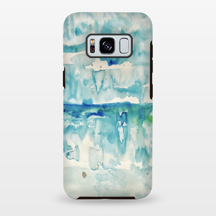 Galaxy S8 plus StrongFit Miami Beach Watercolor #2 by ANoelleJay