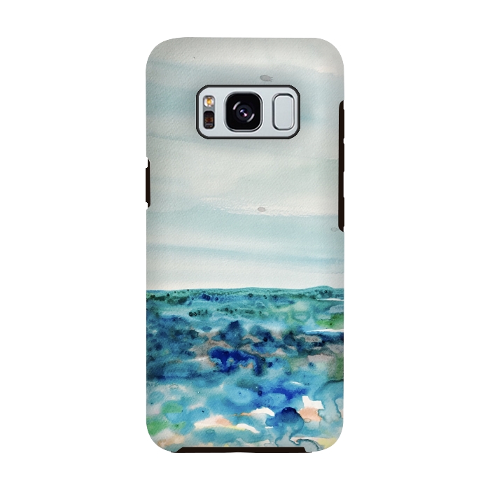Galaxy S8 StrongFit Miami Beach Watercolor #8 by ANoelleJay