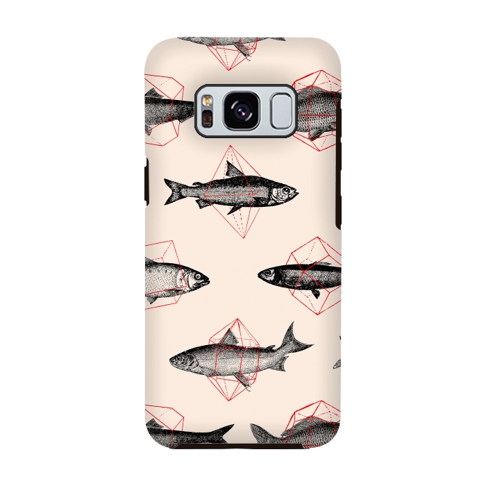Galaxy S8 StrongFit Fishes in Geometrics I by Florent Bodart