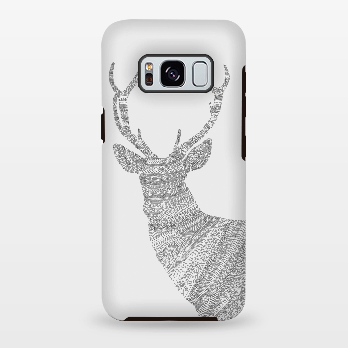 Galaxy S8 plus StrongFit Stag Grey Poster grey by Florent Bodart