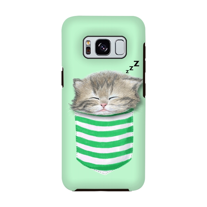 Galaxy S8 StrongFit Cat in The Pocket by Tummeow