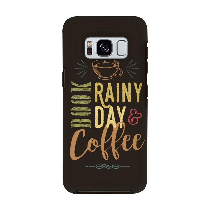 Galaxy S8 StrongFit Book, Rainy Day & Coffee (a master blend) by Dellán