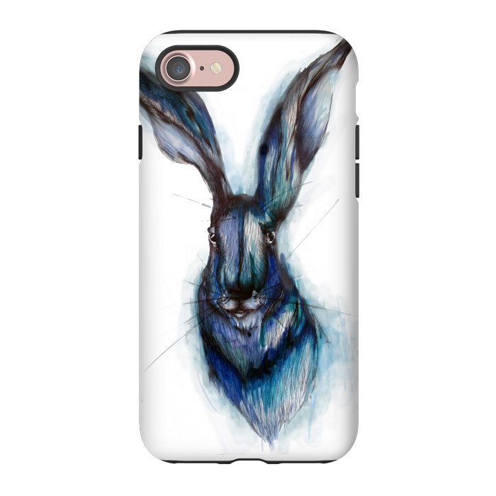 iPhone 7 StrongFit Blue Hare by ECMazur 