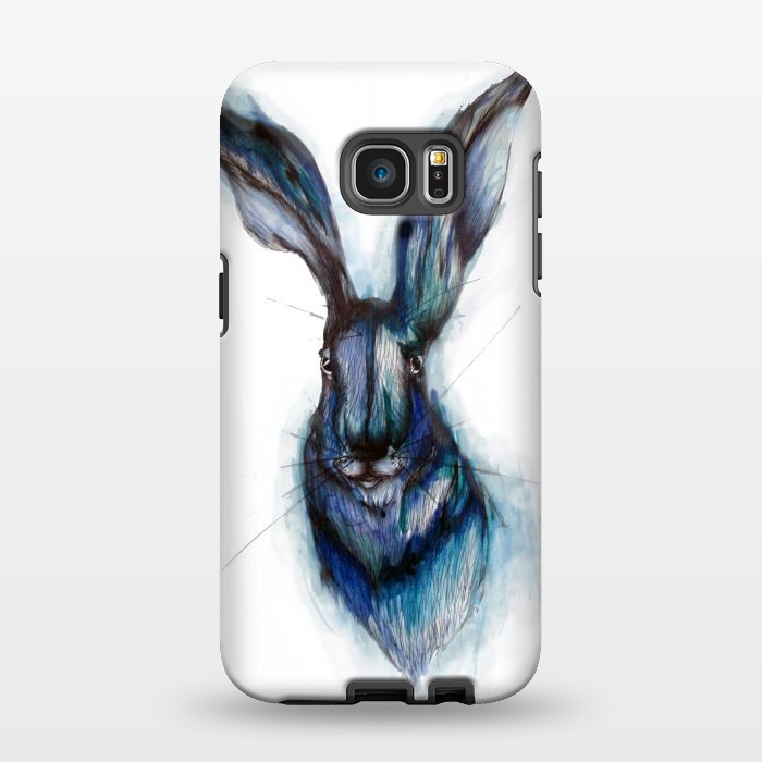 Galaxy S7 EDGE StrongFit Blue Hare by ECMazur 