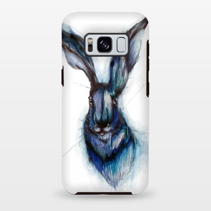 Galaxy S8 plus StrongFit Blue Hare by ECMazur 