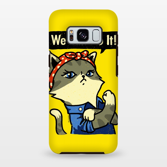 Galaxy S8 plus StrongFit We Can Do It! Purrrsist! by Vó Maria