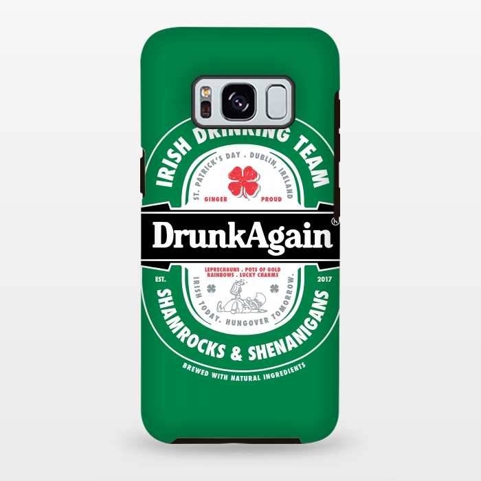 Galaxy S8 plus StrongFit DrunkAgain Beer Label by Vó Maria