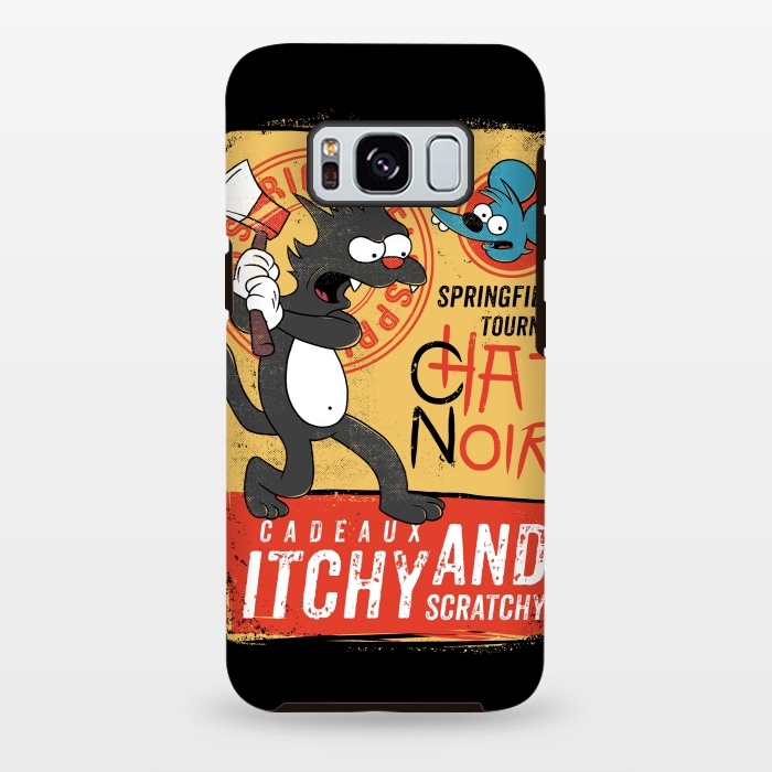 Galaxy S8 plus StrongFit Chat Noir Simpsons by Ilustrata