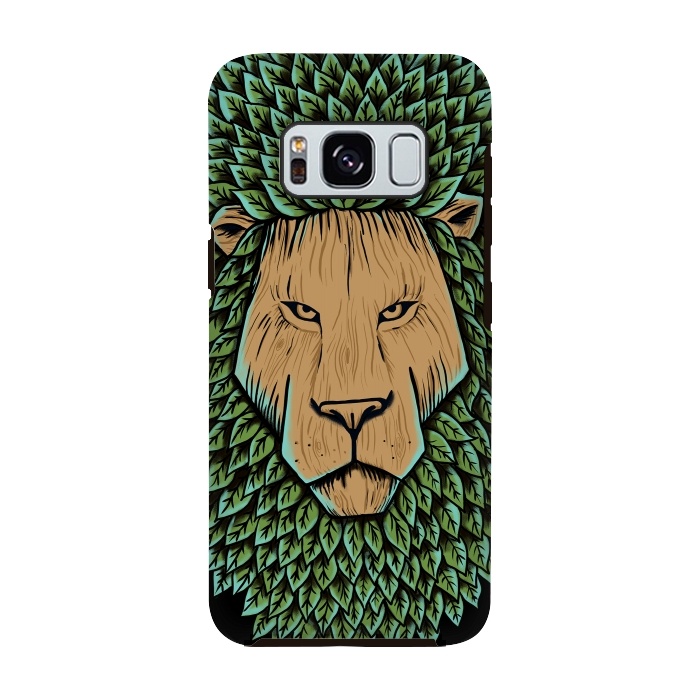 Galaxy S8 StrongFit Wood Lion by Coffee Man