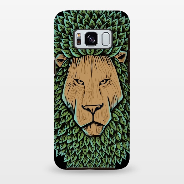Galaxy S8 plus StrongFit Wood Lion by Coffee Man