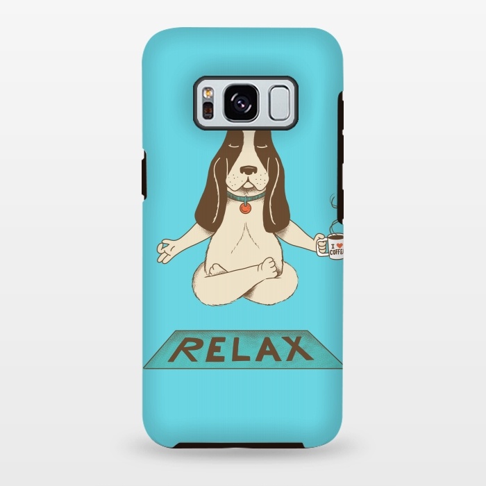 Galaxy S8 plus StrongFit Dog Relax by Coffee Man