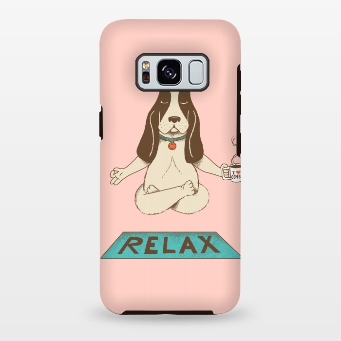 Galaxy S8 plus StrongFit Dog Relax Rose by Coffee Man