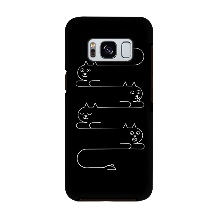 Galaxy S8 StrongFit Cats Line by Coffee Man