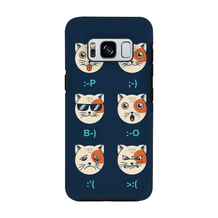 Galaxy S8 StrongFit Cat Emoticon by Coffee Man