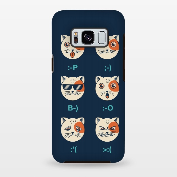 Galaxy S8 plus StrongFit Cat Emoticon by Coffee Man