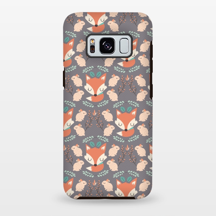 Galaxy S8 plus StrongFit Foxes and bunnies by Maria Jose Da Luz