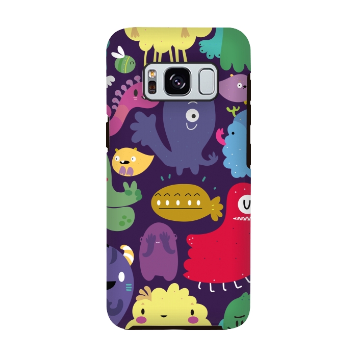 Galaxy S8 StrongFit Colorful monsters by Maria Jose Da Luz