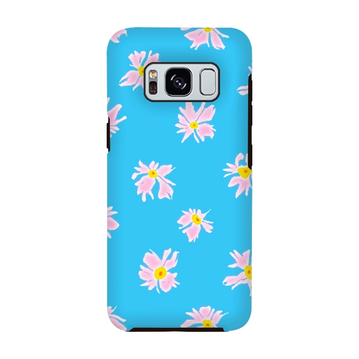 Galaxy S8 StrongFit Pink Snow & Sky by Bettie * Blue