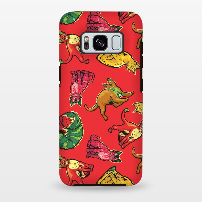 Galaxy S8 plus StrongFit Fruit Cats by Draco
