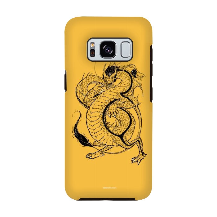 Galaxy S8 StrongFit Black Dragon by Draco
