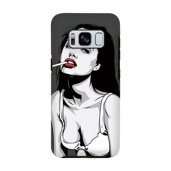 Galaxy S8 StrongFit Red lips by Roland Banrévi