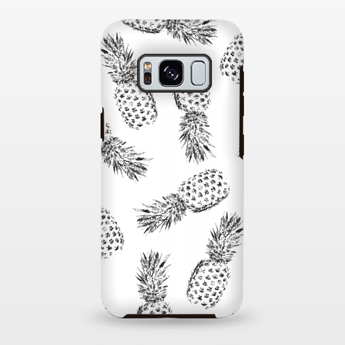 Galaxy S8 plus StrongFit Pineapples black and white by Rui Faria