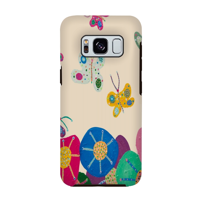 Galaxy S8 StrongFit Butterflies Garden by Helen Joynson