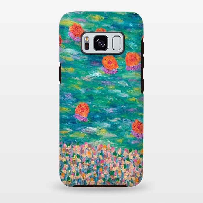 Galaxy S8 plus StrongFit Cheerful Orange by Helen Joynson