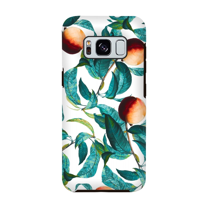 Galaxy S8 StrongFit Fruit and Leaf Pattern by Burcu Korkmazyurek
