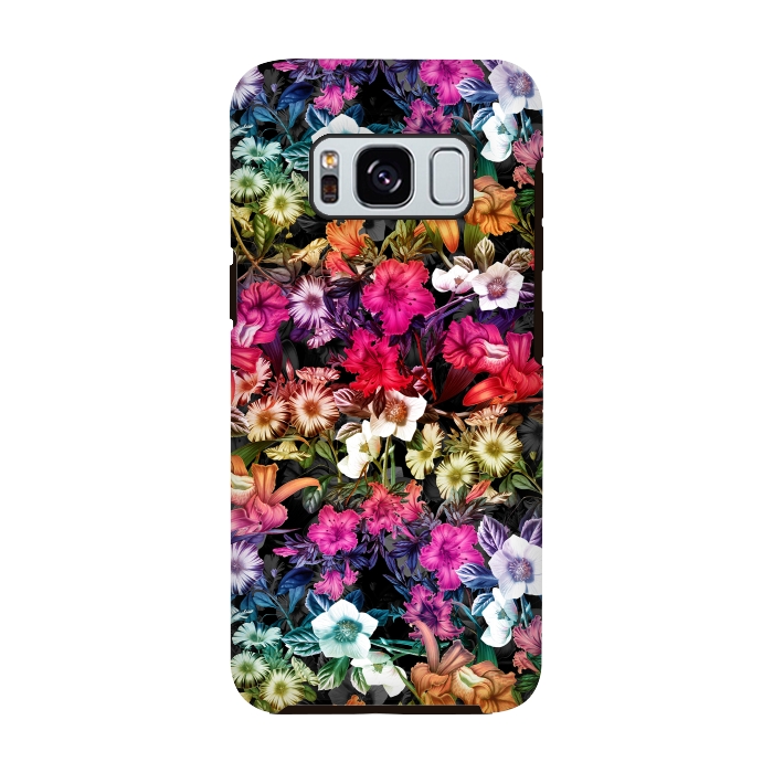 Galaxy S8 StrongFit Multicolor Floral Pattern II by Burcu Korkmazyurek