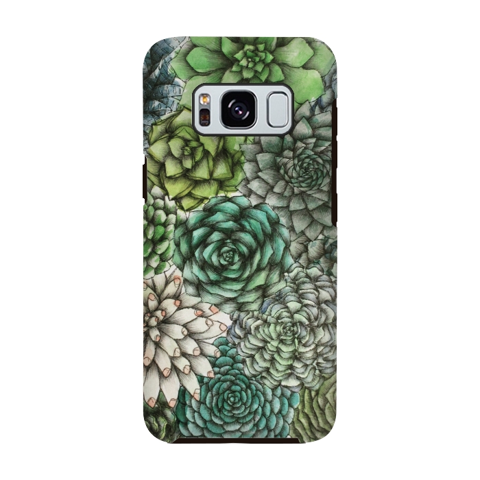 Galaxy S8 StrongFit An Assortment of Succulents by ECMazur 
