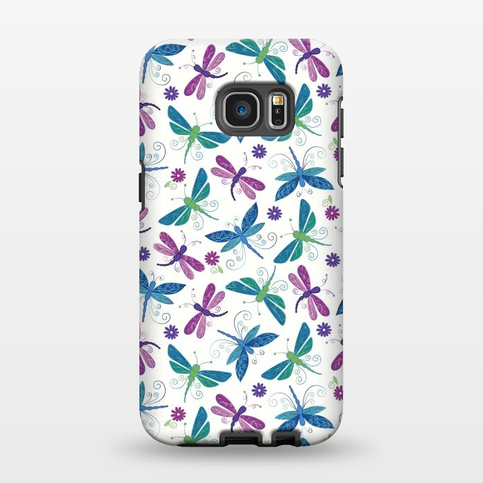 Galaxy S7 EDGE StrongFit Dragonflies by TracyLucy Designs