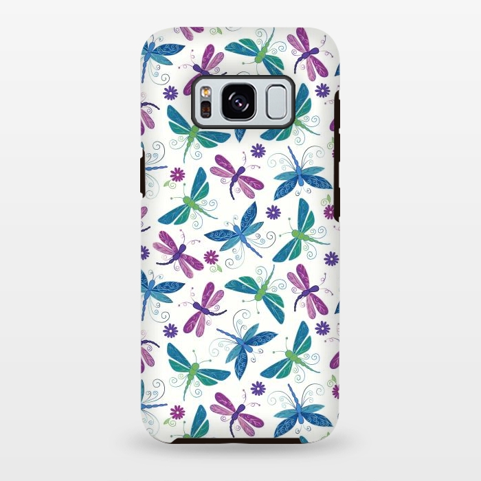 Galaxy S8 plus StrongFit Dragonflies by TracyLucy Designs