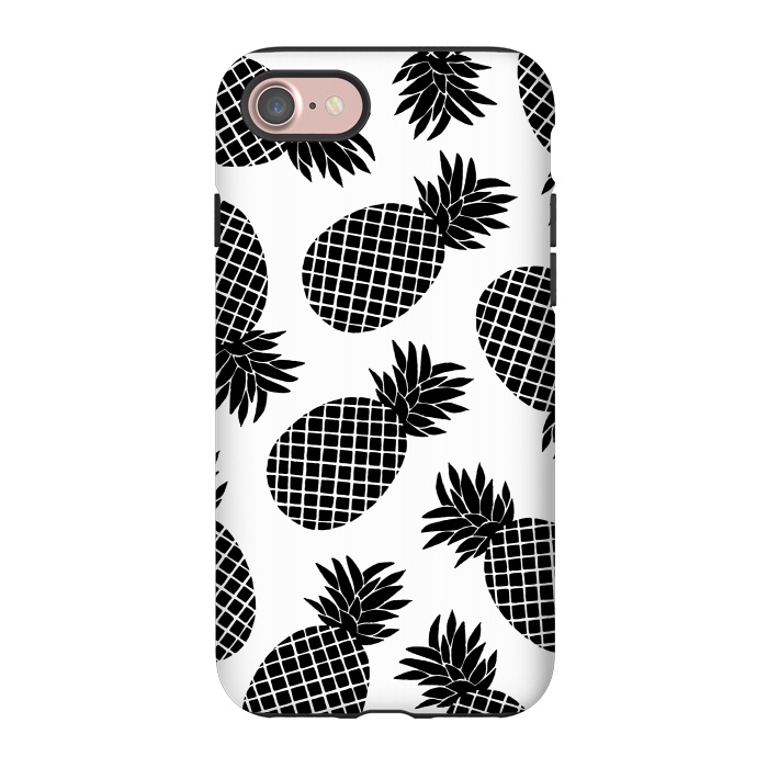 iPhone 7 StrongFit Pineapple In Black  by Amaya Brydon