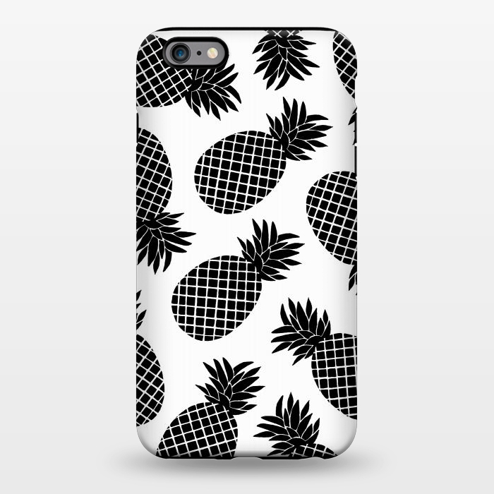 iPhone 6/6s plus StrongFit Pineapple In Black  by Amaya Brydon