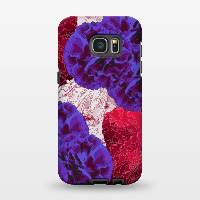 Galaxy S7 EDGE StrongFit Outlined Flowers by Zala Farah
