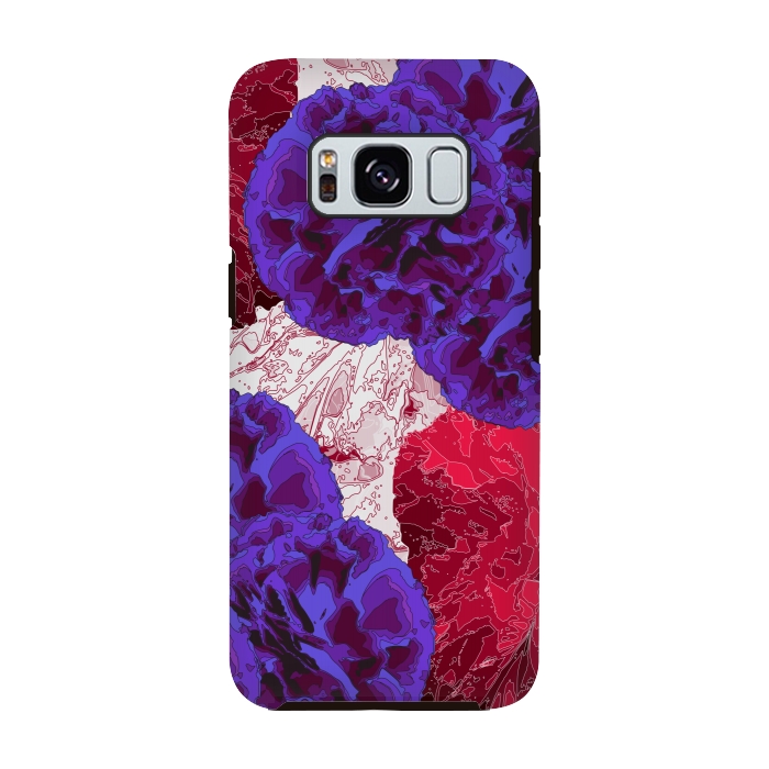 Galaxy S8 StrongFit Outlined Flowers by Zala Farah