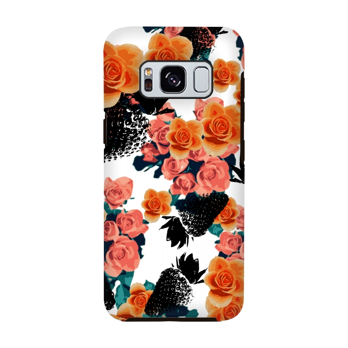 Galaxy S8 StrongFit Strawberries + Flowers by Zala Farah
