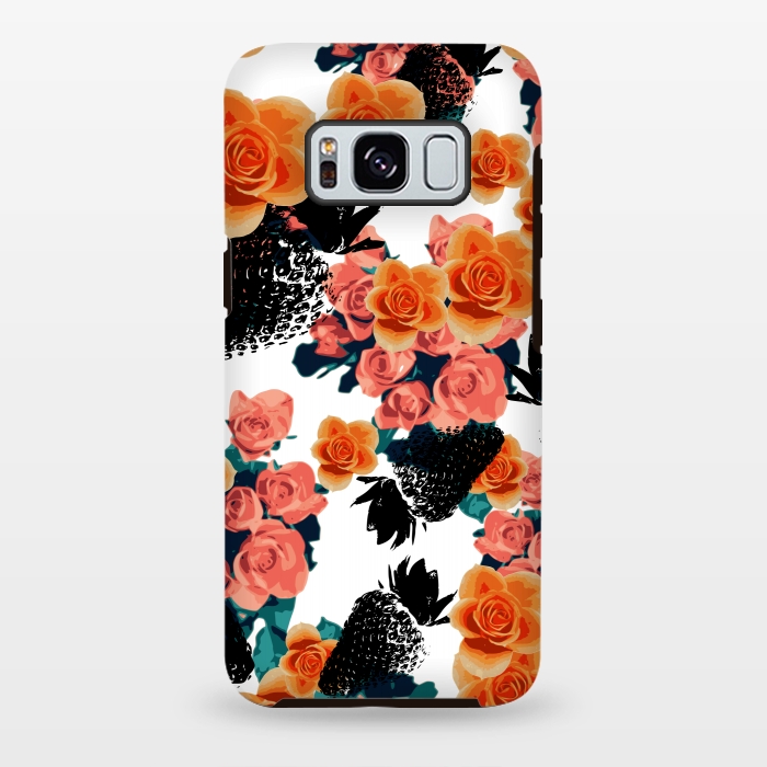 Galaxy S8 plus StrongFit Strawberries + Flowers by Zala Farah
