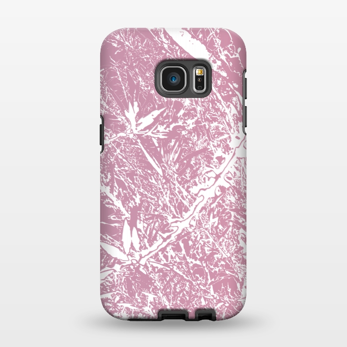 Galaxy S7 EDGE StrongFit Pink Floral Art by Zala Farah