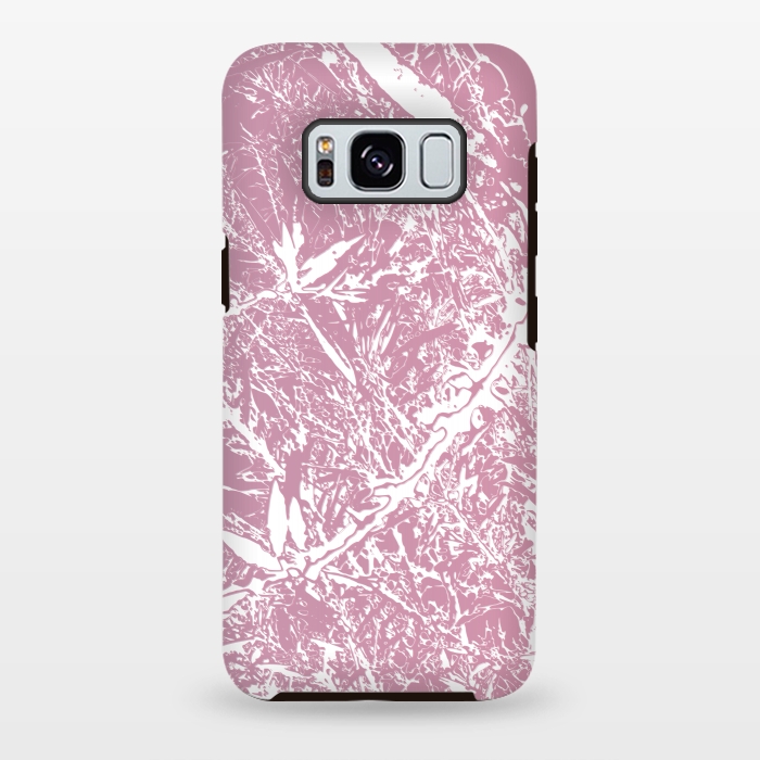 Galaxy S8 plus StrongFit Pink Floral Art by Zala Farah
