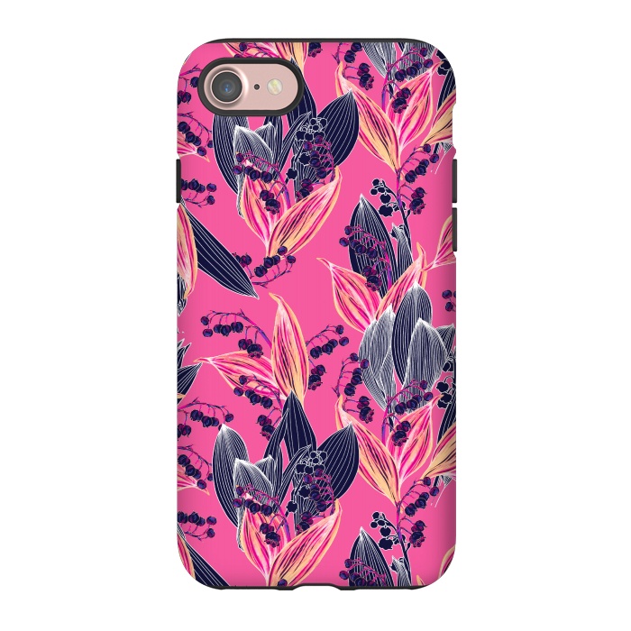 iPhone 7 StrongFit Acidic Floral by Victoria Krupp-Rombalski