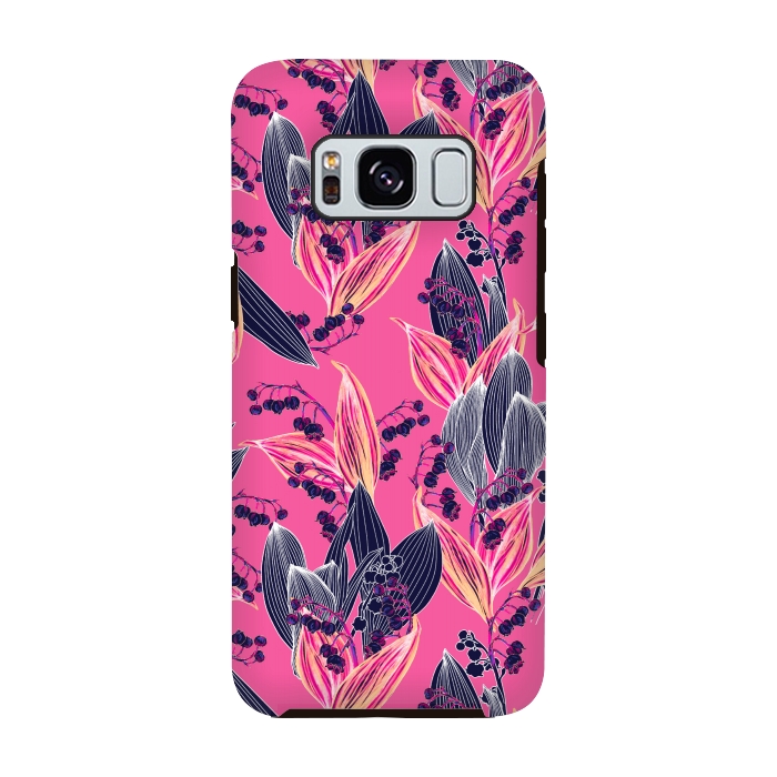 Galaxy S8 StrongFit Acidic Floral by Victoria Krupp-Rombalski