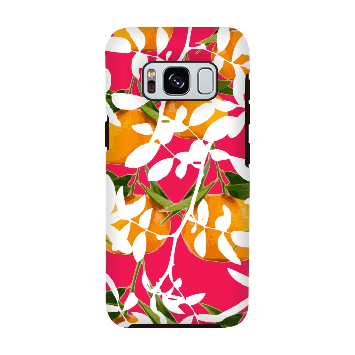 Galaxy S8 StrongFit Hiding Mandarins (Pink) by Zala Farah