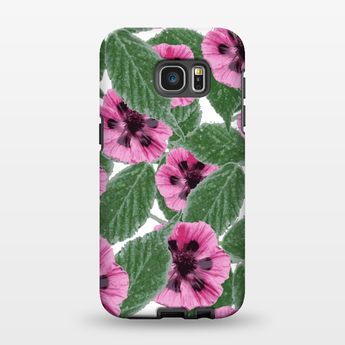 Galaxy S7 EDGE StrongFit Pink Poppies by Zala Farah