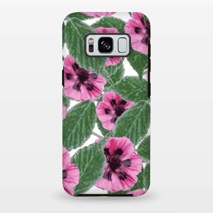 Galaxy S8 plus StrongFit Pink Poppies by Zala Farah