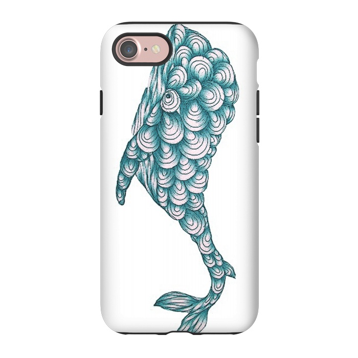 iPhone 7 StrongFit Turquoise Whale by ECMazur 