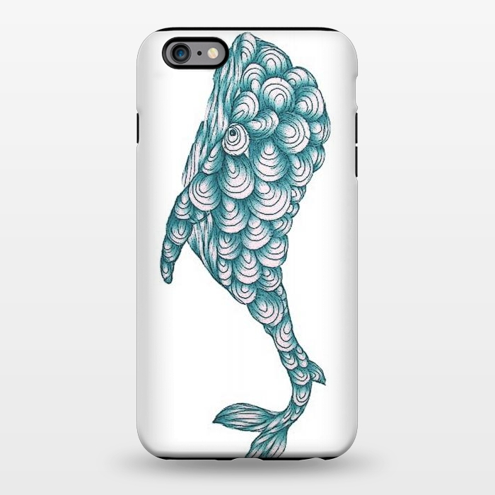 iPhone 6/6s plus StrongFit Turquoise Whale by ECMazur 