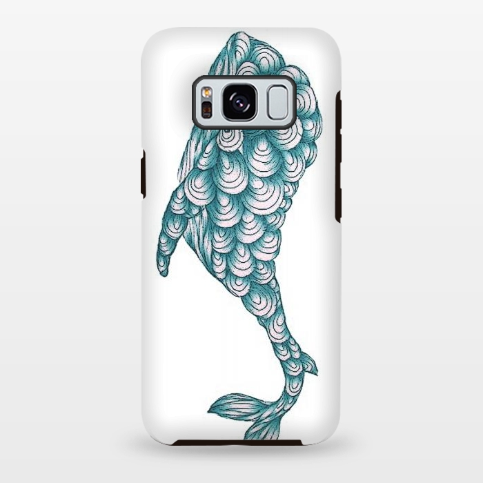 Galaxy S8 plus StrongFit Turquoise Whale by ECMazur 