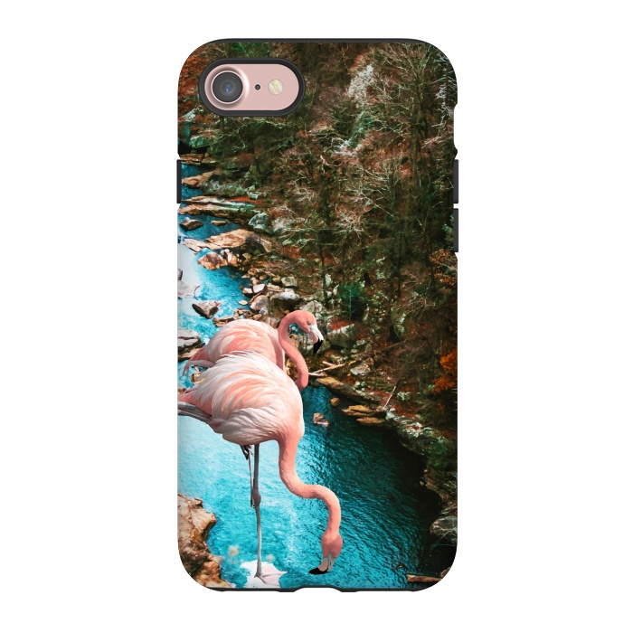 iPhone 7 StrongFit Flamingo Forest by Uma Prabhakar Gokhale